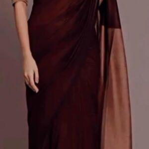 RED handloom cotton saree