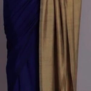 BLUE HANDLOOM FABRIC: COTTON TYPE : HANDLOOM COTTON COLOR: ROYAL BLUE PLAIN SAREE
